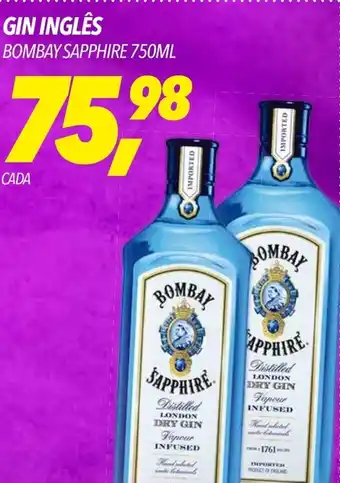 GIN INGLÊS BOMBAY SAPPHIRE 750ML