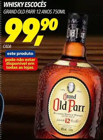 Frangolândia WHISKY ESCOCÊS GRAND OLD PARR 12 ANOS 750ML oferta