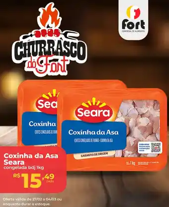 Fort Atacadista Coxinha da Asa Seara congelada bdj 1kg oferta
