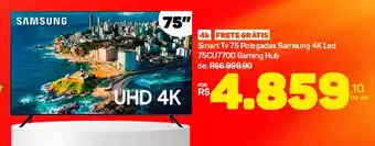 GBarbosa Smart Tv 75 Polegadas Samsung 4K Led 75CU7700 Gaming Hub oferta