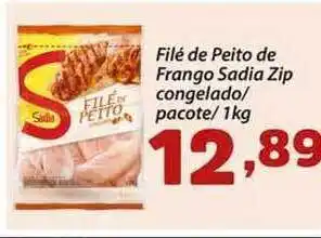 Confiança Supermercados Filé De Peito De Frango Sadia Zip Congelado 1kg oferta