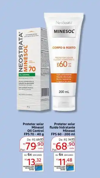 Protetor Solar Minesol Oil Control Fps 70 40g