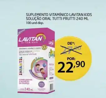 Suplemento Vitamínico Lavitan Kids Solução Oral Tutti Frutti 240ml