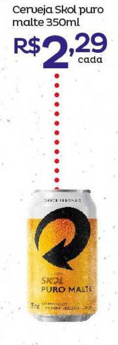 Super Lagoa Cerveja Skol Puro Malte 350ml oferta