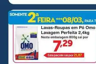 Roldão Lavas Roupas Em Pó Omo Lavagem Perfeita 2.4kg oferta