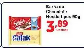 Barra Chocolate Nestlé Tipos Galak 90g