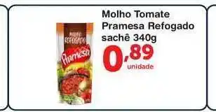 Roldão Molho Tomate Pramesa Refogado 340g oferta