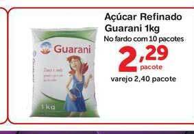 Roldão Açúcar Refinado Guarani 1kg oferta