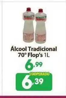 Coocerqui álcool Tradicional 70° Flop's 1L oferta
