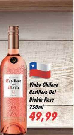 Chama Supermercados Vinho Chileno Casillero Del Diablo Rose 750ml oferta