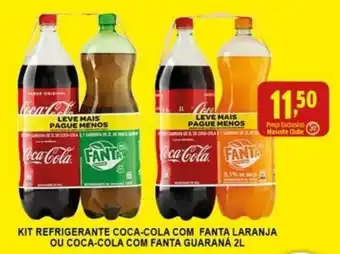 Federzoni Supermercados Kit Refrigerante Coca-Cola com Fanta Laranja ou Coca-Cola Fanta Guarana 2l oferta