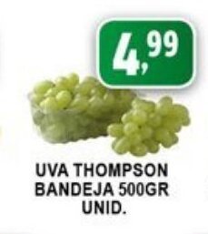 Federzoni Supermercados Uva Thompson Bandeja 500g unid. oferta