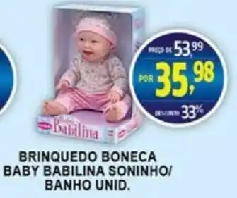 Brinquedo Boneca Baby Babilina Soninho/ Banho unid.