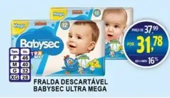 Fralda Descartavel babysec Ultra Mega