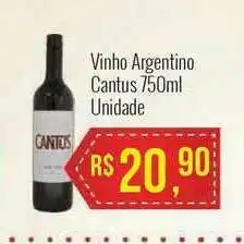 Mart Minas Vinho Argentino Cantus 750ml unidade oferta