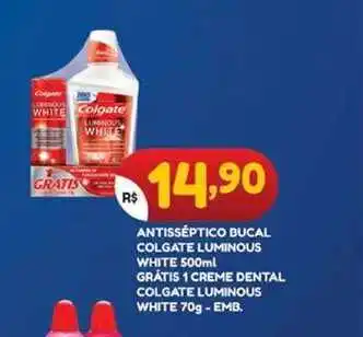 Bramil Supermercados Antisséptico Bucal Colgate Luminous White 70g oferta