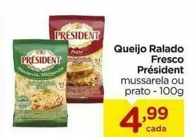 Carrefour Queijo ralado fresco président mussarela ou prato oferta