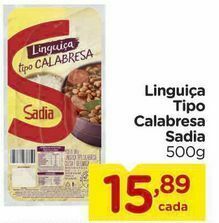 Carrefour Linguiça tipo calabresa sadia oferta