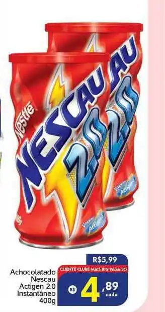 Achocolatado Nescau Actigen 2.0 Instantâneo 400g