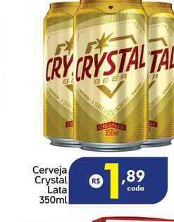 Bigmart Cerveja Crystal lata 350ml oferta