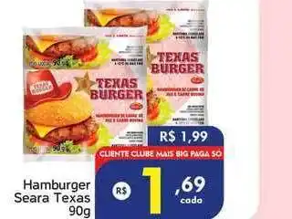 Bigmart Hamburger Seara Texas 90g oferta
