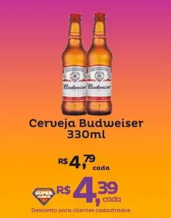 Super Lagoa Cerveja Budweiser 330ml oferta