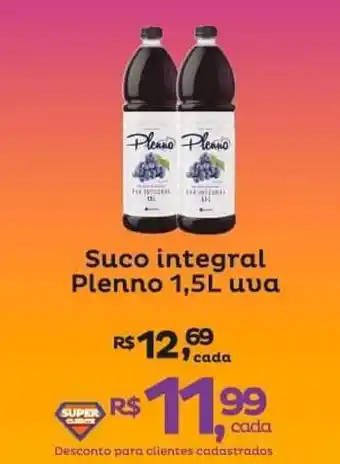 Super Lagoa Suco integral Plenno 1,5L uva oferta