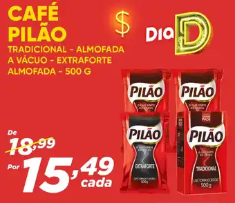 Dia CAFÉ PILÃO TRADICIONAL - ALMOFADA A VÁCUO - EXTRAFORTE ALMOFADA - 500 G oferta