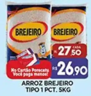 Supermercado Porecatu ARROZ BREJEIRO TIPO 1 PCT. 5kg oferta