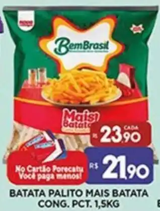 BATATA PALITO MAIS BATATA CONG. PCT. 1,5KG