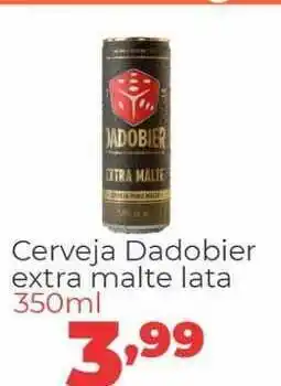 Super Nicolini Cerveja Dadobier Extra Malte Lata 350ml oferta