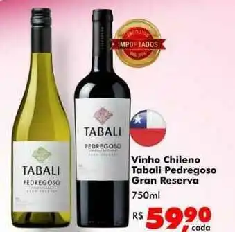 Big Box Vinho Chileno Tabali Pedregoso Gran Reserva 750ml oferta