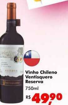 Big Box Vinho Chileno Ventisquero Reserva 750ml oferta