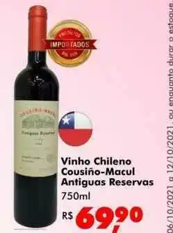 Vinho Chileno Cousiño Macul Antiguas Reservas 750ml