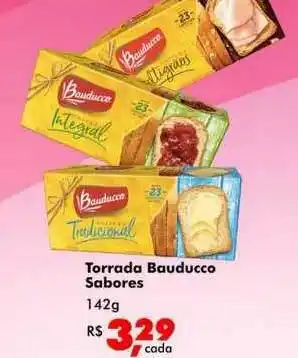 Big Box Torrada Bauducco Sabores 142g oferta