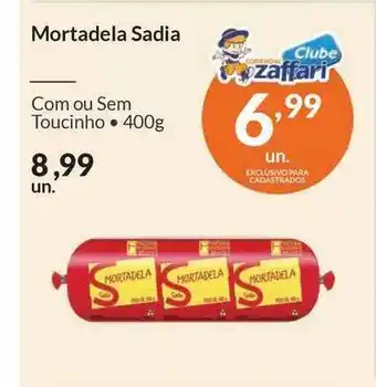 Zaffari Mortadela Sadia 400g oferta