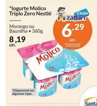 Zaffari Iogurte Molico Triplo Zero Nestlé 360g oferta