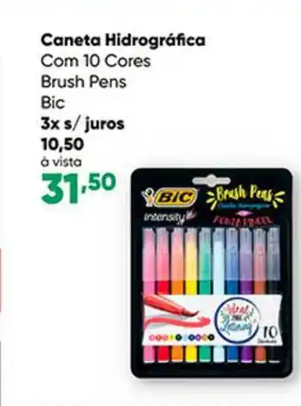 Zaffari Caneta Hidrográfica Com 10 Cores Brush Pens Bic oferta