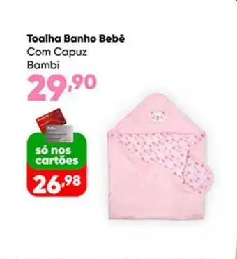 Toalha Banho Bebê Com Capuz Bambi