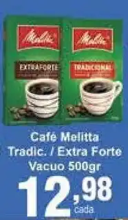 Rossi Supermercado Cafe Melitta Trad. / Extra Forte Vacuo 500g oferta