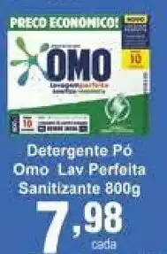 Rossi Supermercado Detergente em po Omo Lav Perfeita Sanitizante 800g oferta