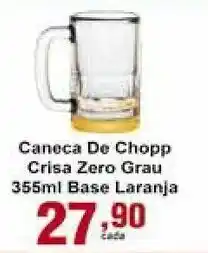 Caneca De Chopp Crisa Zero Grau 355ml Base laranja