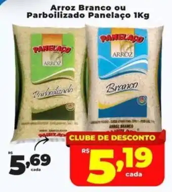 Rede uniforça Arroz Branco ou Parboilizado Panelaço 1Kg oferta