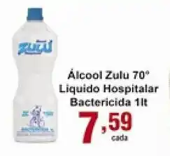 Rossi Supermercado Alcool Zulu 70 Liquido Hospitalar Bactericida 1L oferta