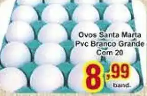 Rossi Supermercado Ovos Santa Marta Pvc Branco Grande com 20 oferta