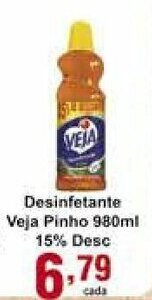Rossi Supermercado Desinfetante Veja Pinho 980ml 15% Desc oferta