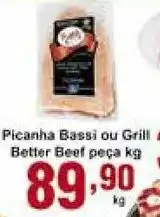 Rossi Supermercado Picanha Bassi ou Grill Better Beef peca 1kg oferta