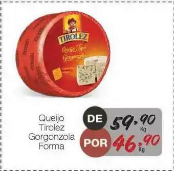 Queijo Tirolez Gorgonzola Forma 1kg