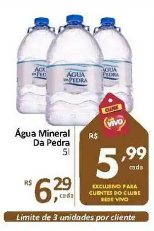água Mineral Da Pedra 5L