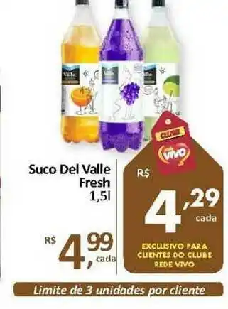 Rede Vivo Suco Del Valle Fresh 1.5L oferta